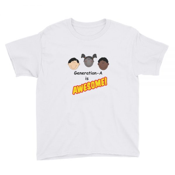 Generation Alpha is Awesome! – Youth Short Sleeve T-Shirt White